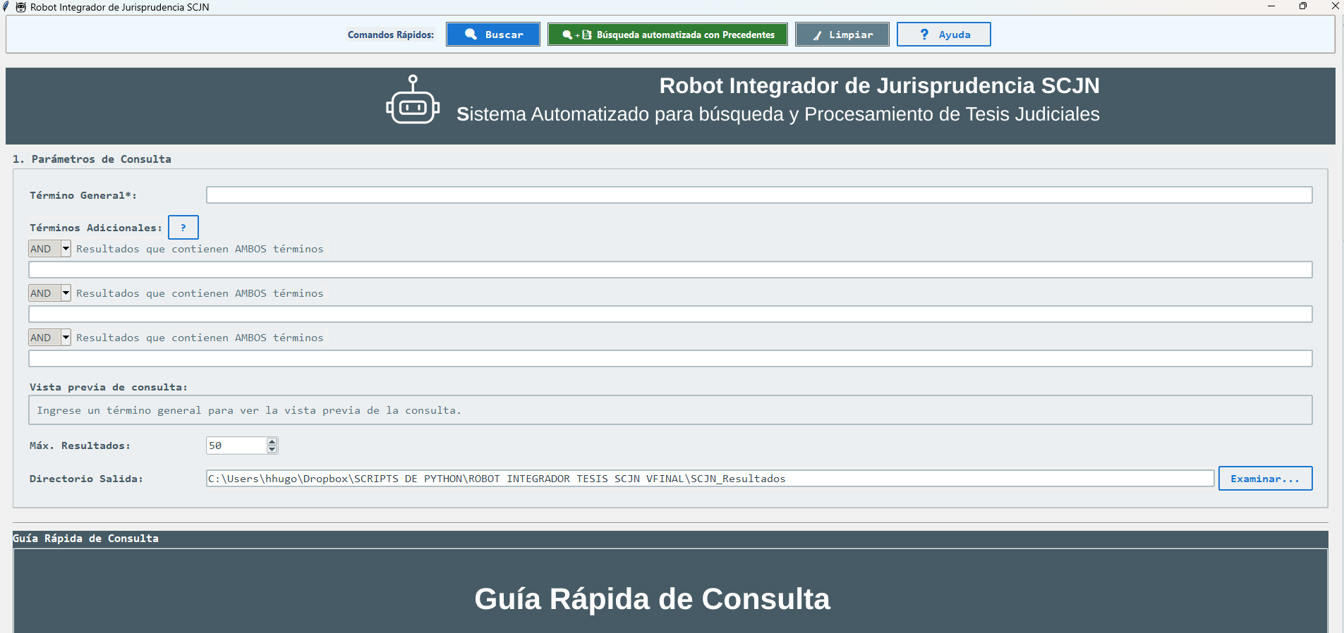 Interface Robot de Jurisprudencia